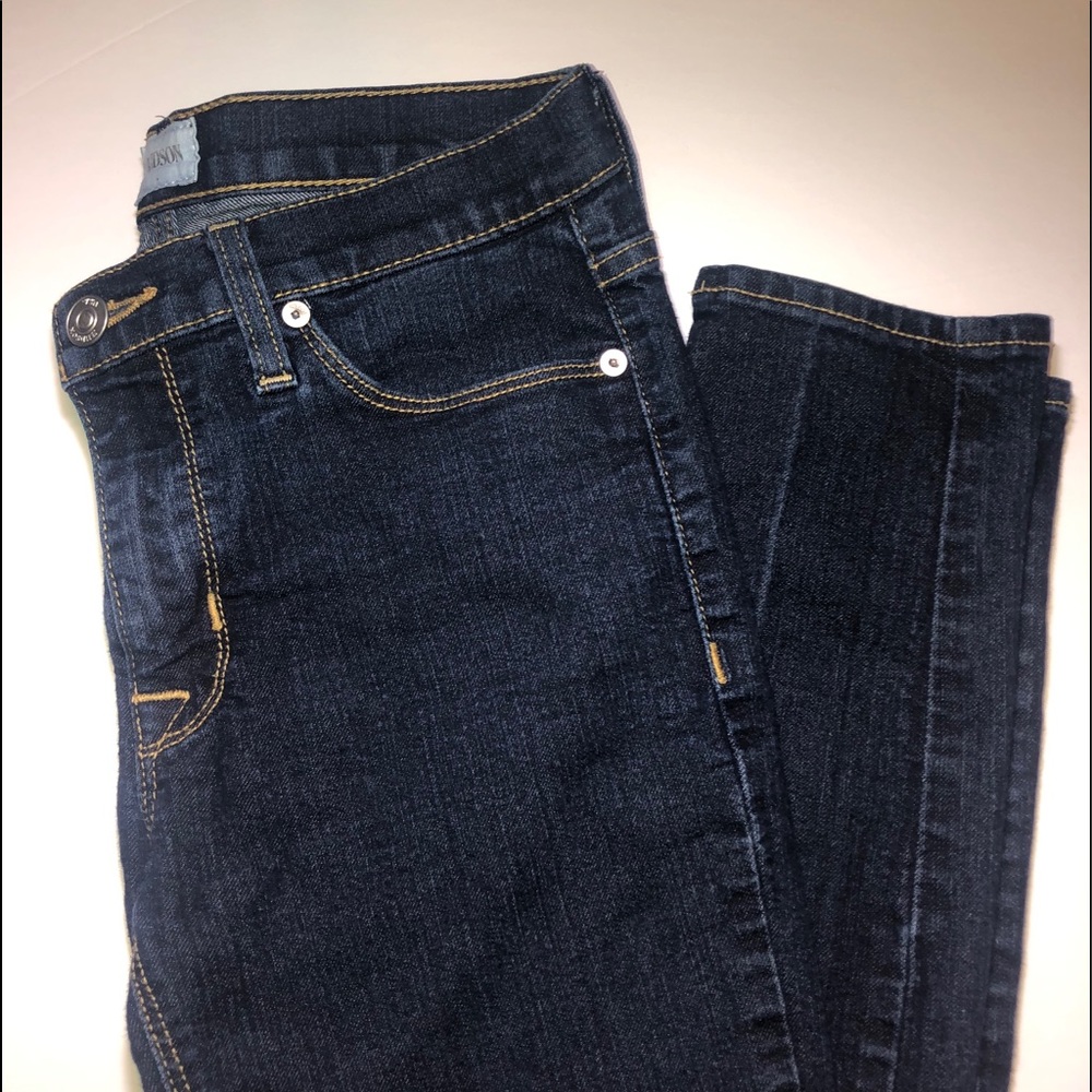 HUDSON Dark Blue Mid-rise Super Skinny Jeans 27